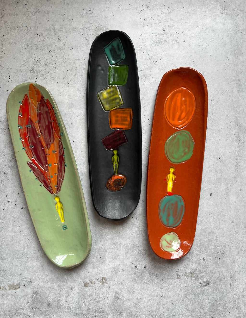 Long oval platters - 3 colors