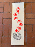 Mano con Aves - Lino Print
