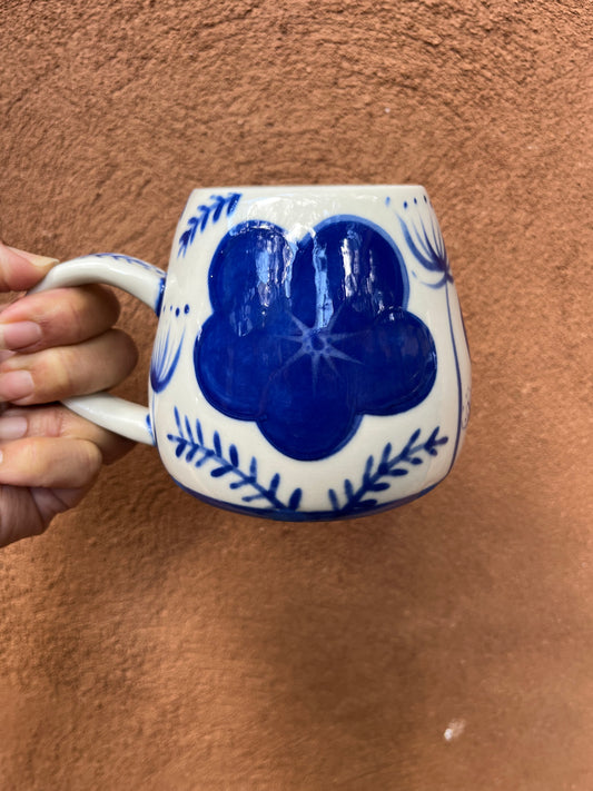 Mugs ~ handpainted ~ blue and white