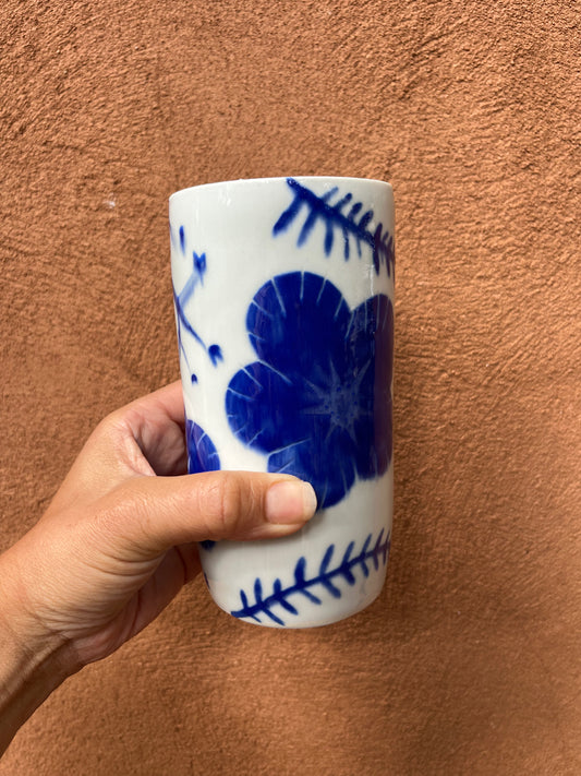 Anna Nelson ~ tumblers ~ blue and white