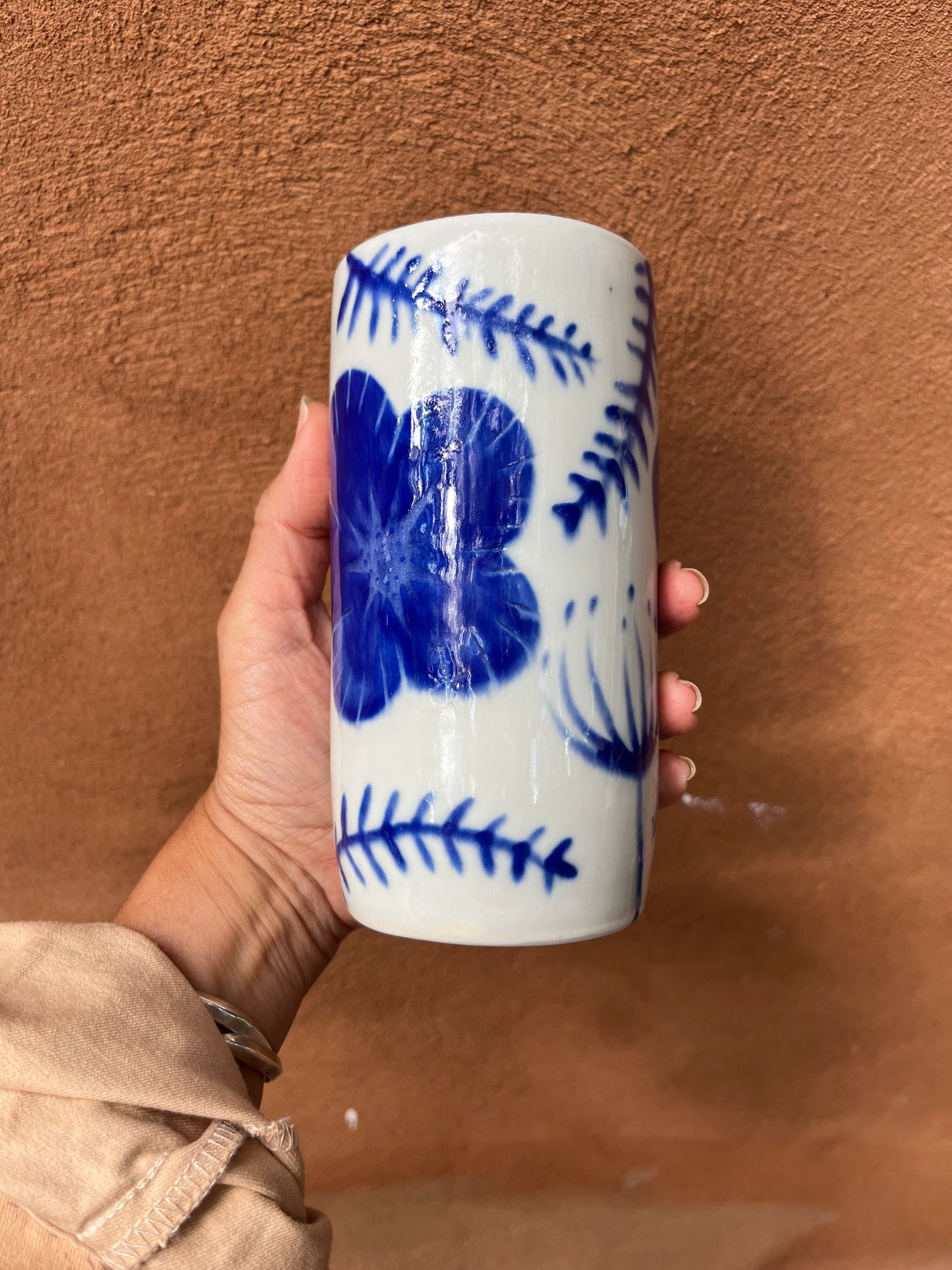 Anna Nelson ~ tumblers ~ blue and white