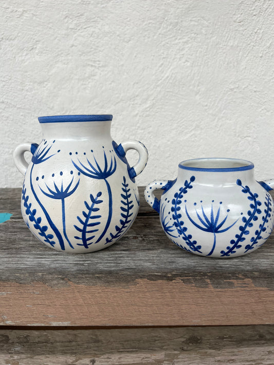 Anna Nelson ~ Vase ~ 2 sizes ~ blue and white