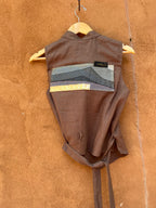 Front tie top - brown