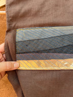 Front tie top - brown