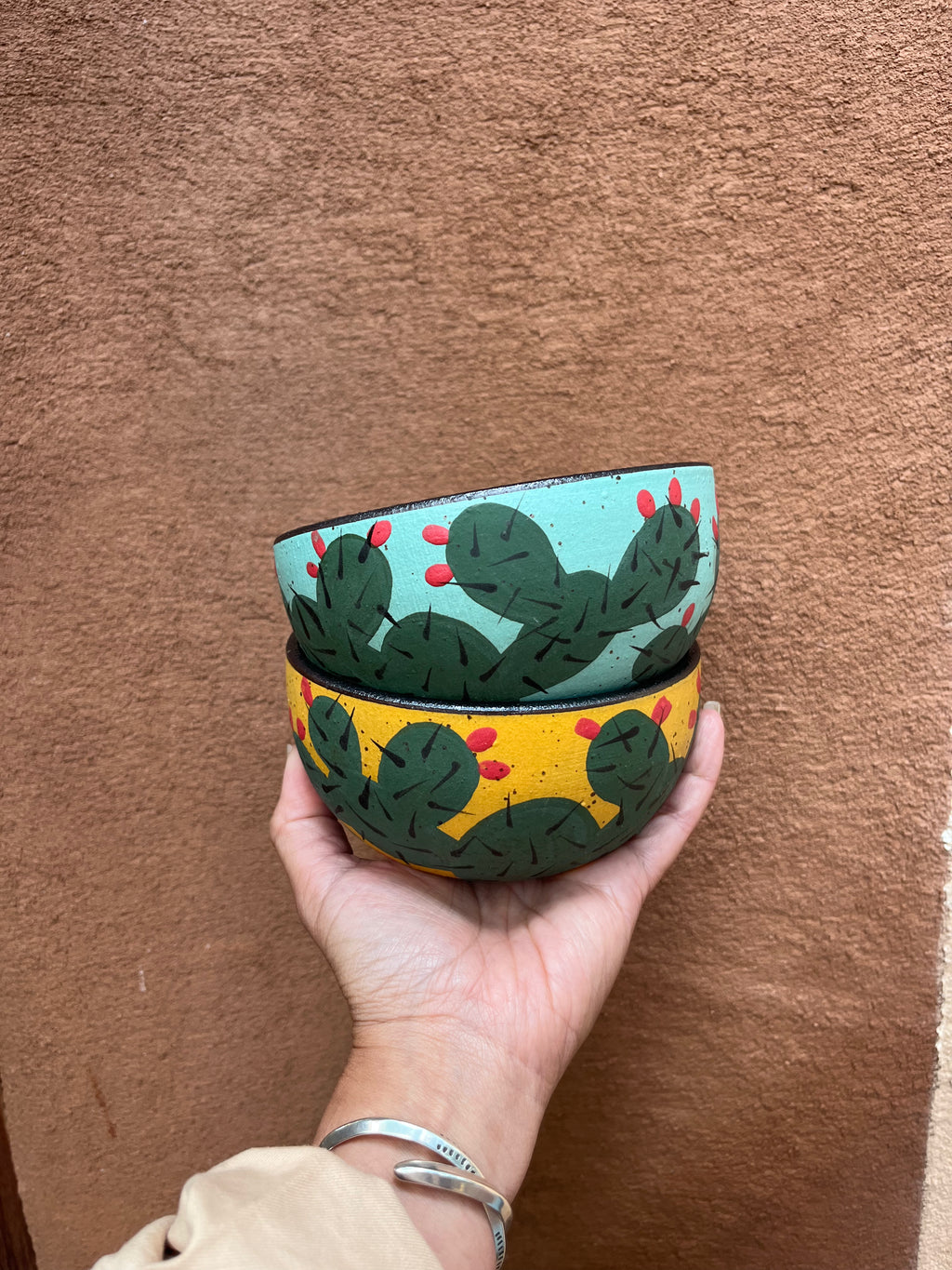 Small bowl - Teal and Yellow