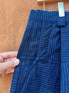 Long shorts  - Jean and Turquoise thread