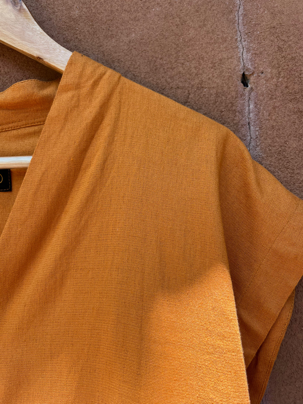 Boxy Cropped Shirt - Orange