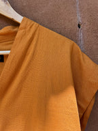 Boxy Cropped Shirt - Orange