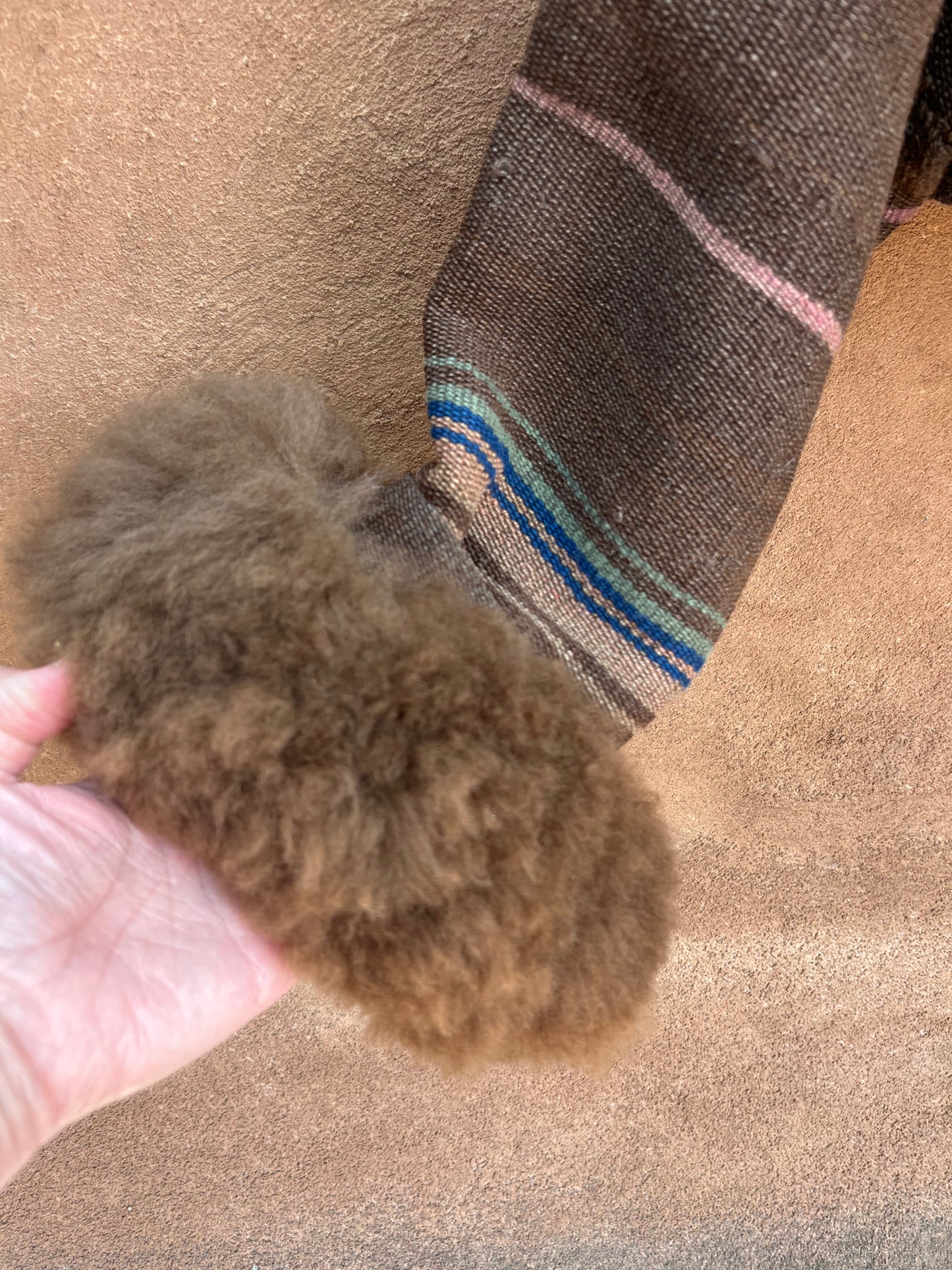 Alpaca fur jacket - Upcycled Bomber Jacket - Alpaca wool