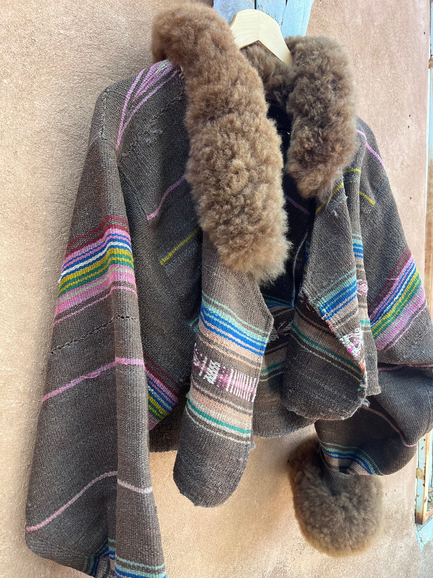 Alpaca fur jacket - Upcycled Bomber Jacket - Alpaca wool