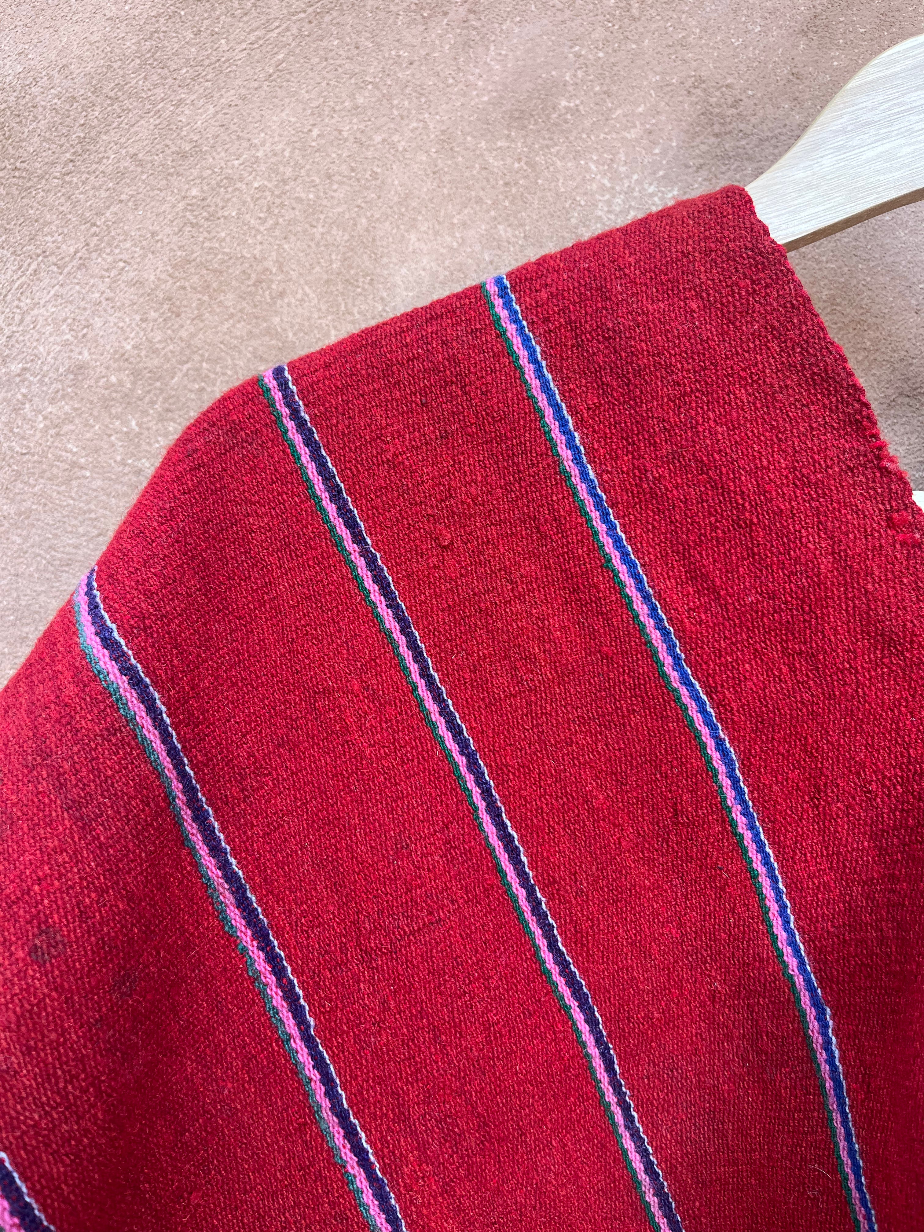 Antique Medium Poncho ~ handwoven