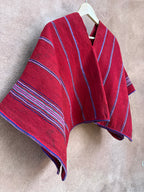 Antique Medium Poncho ~ handwoven