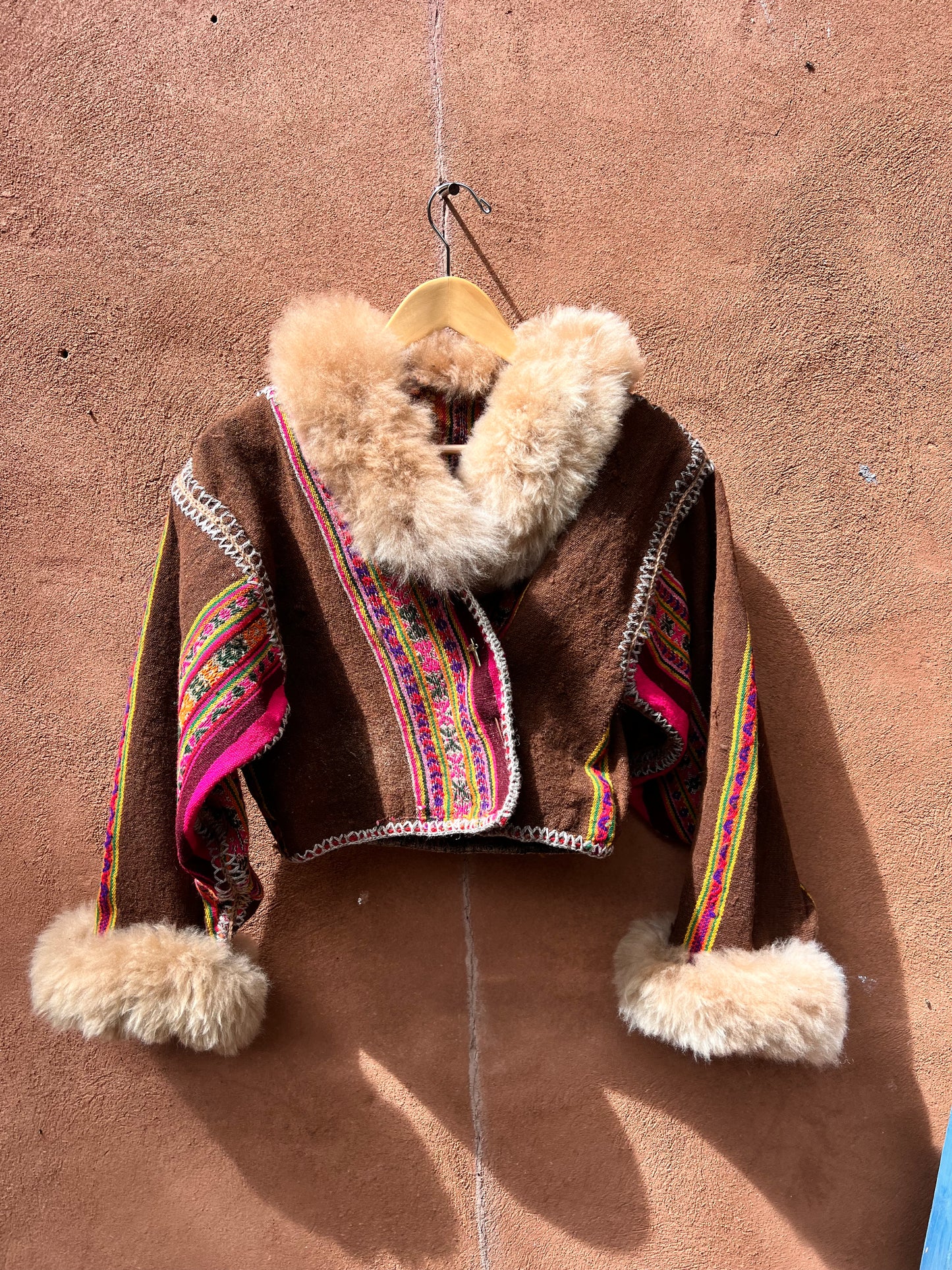 Alpaca fur jacket - Upcycled Bomber Jacket - Alpaca wool