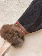 Alpaca fur jacket - Upcycled Bomber Jacket - Alpaca wool