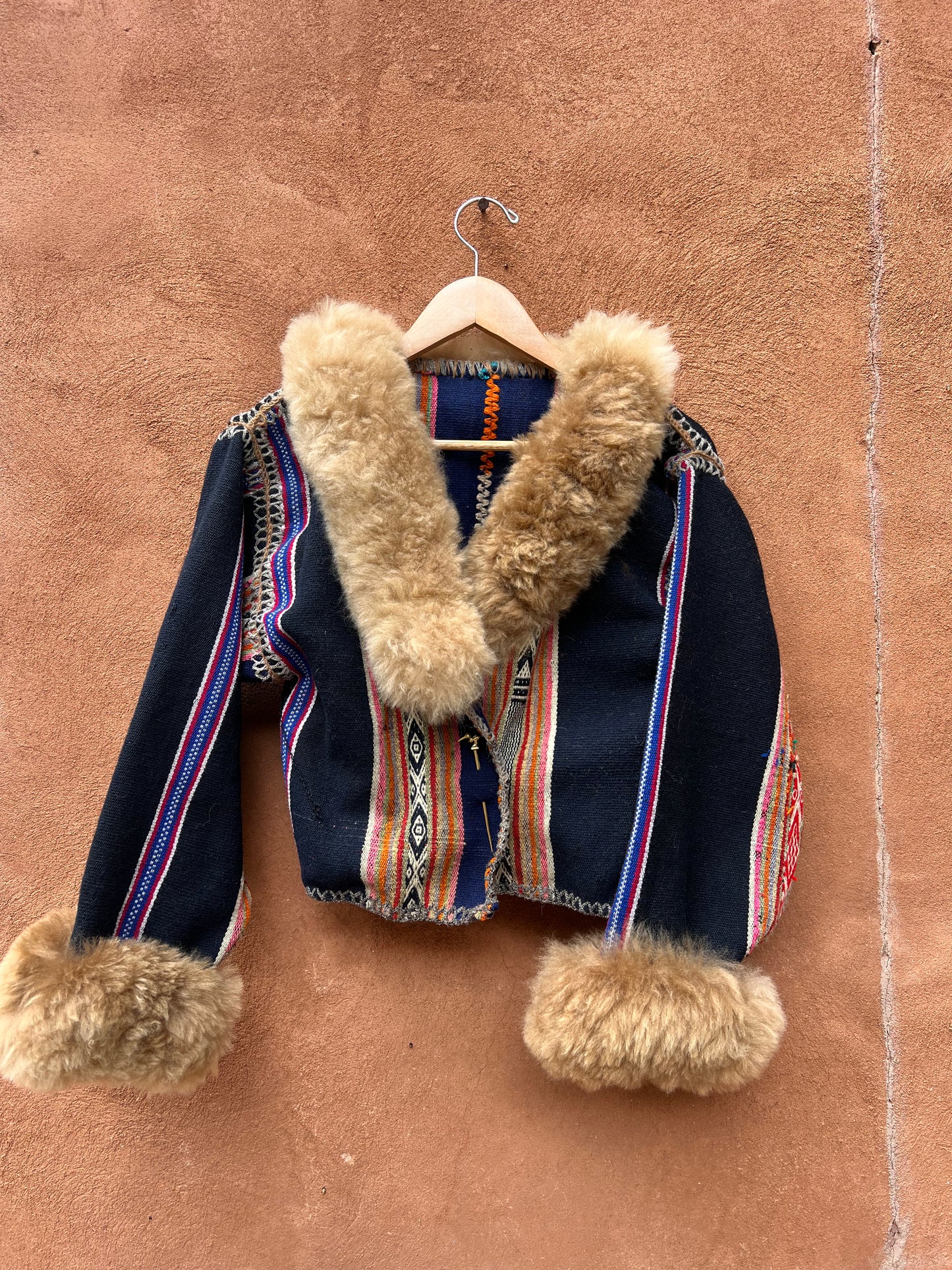 Alpaca fur jacket - Upcycled Bomber Jacket - Alpaca wool