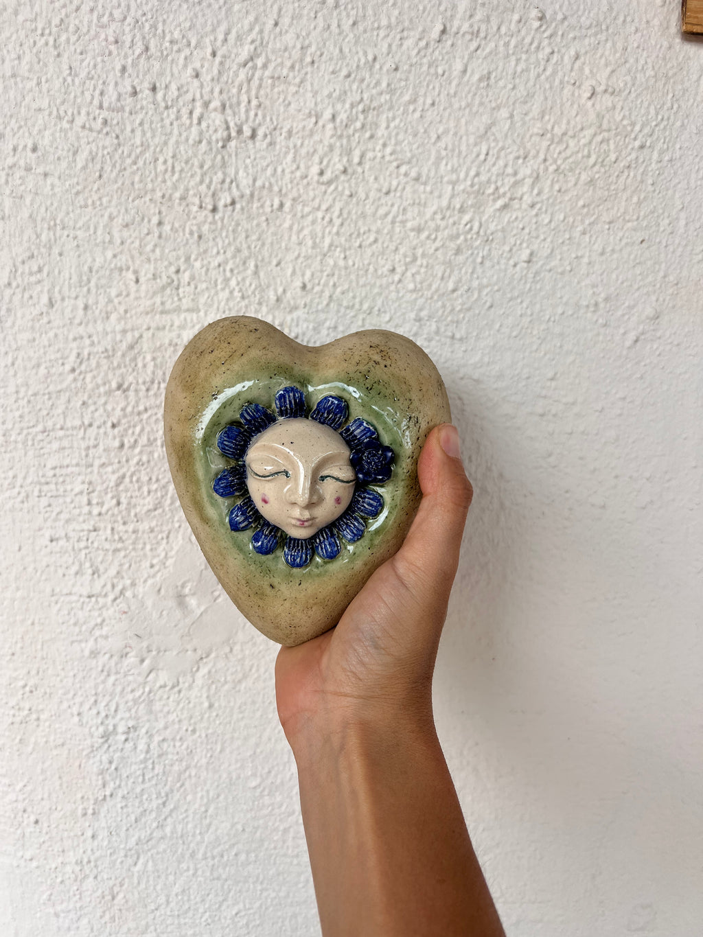 Ceramic Heart with flower Wall Art - Limited Edition