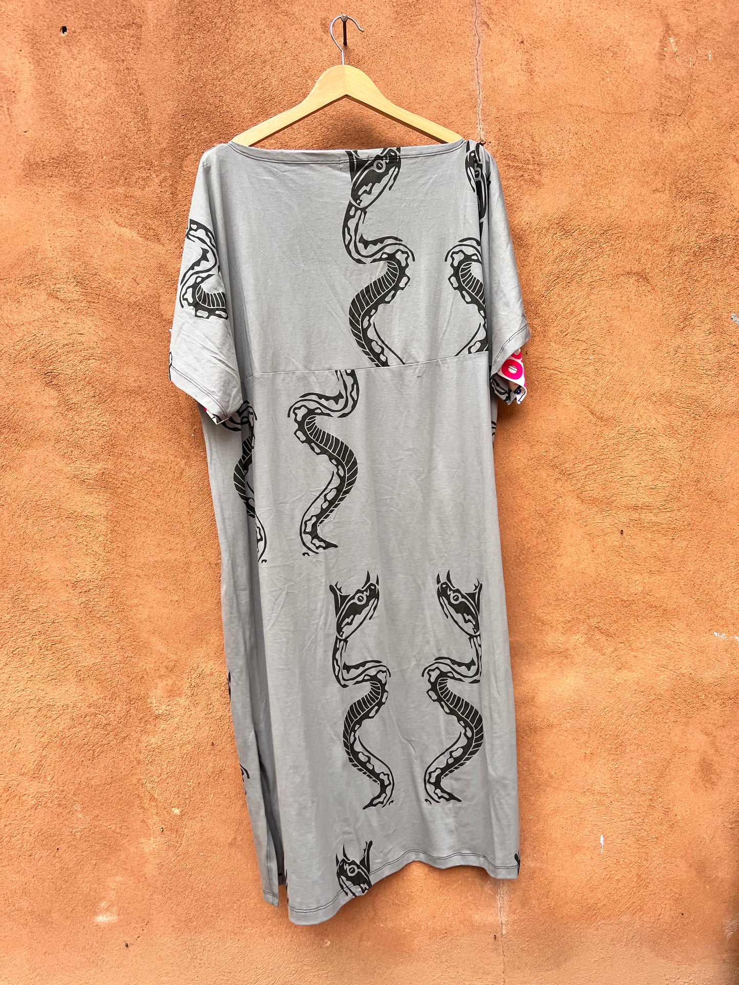 Screenprinted Tunic dress ~ Large ~ boat neck