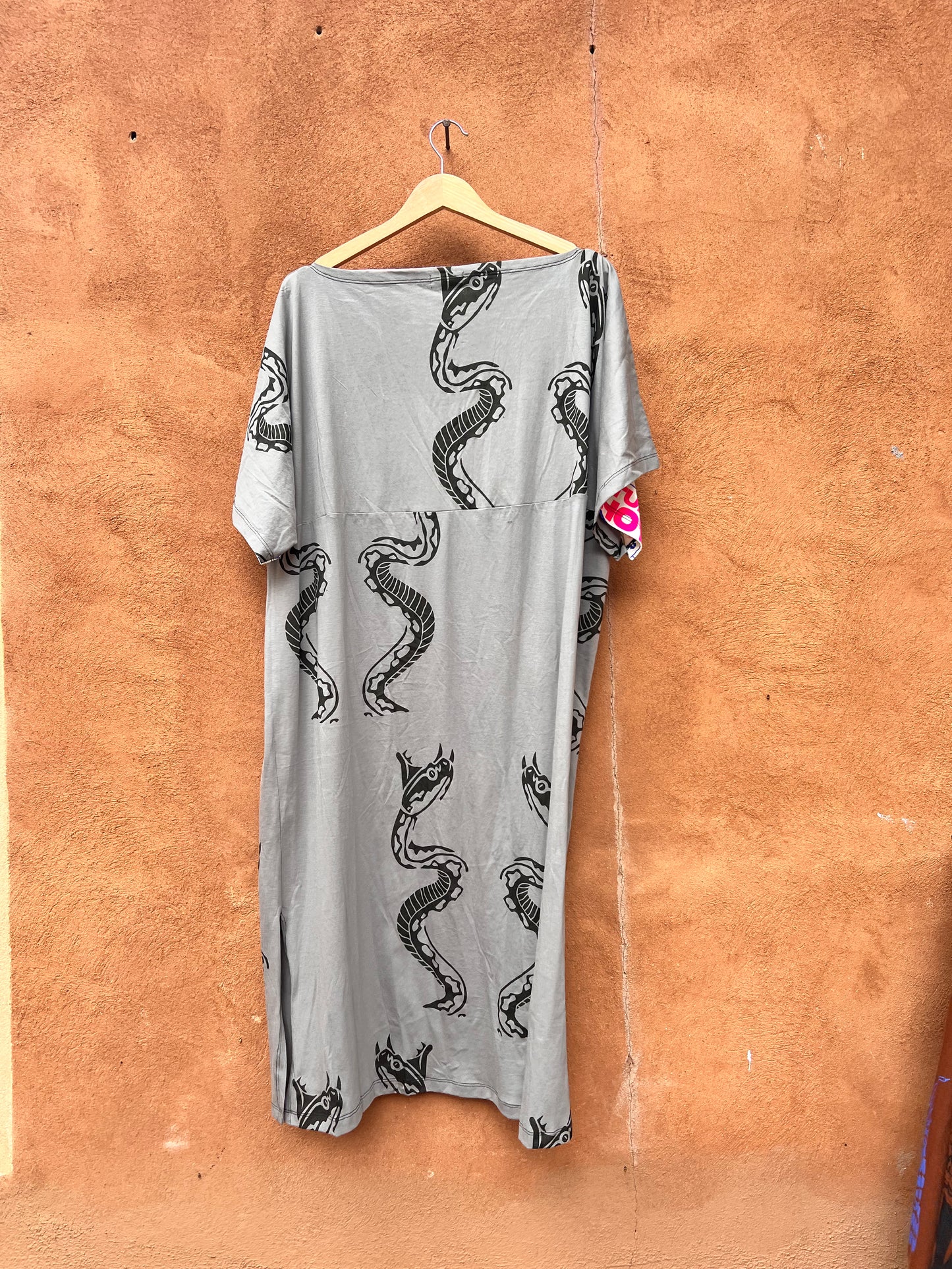 Screenprinted Tunic dress ~ Large ~ boat neck