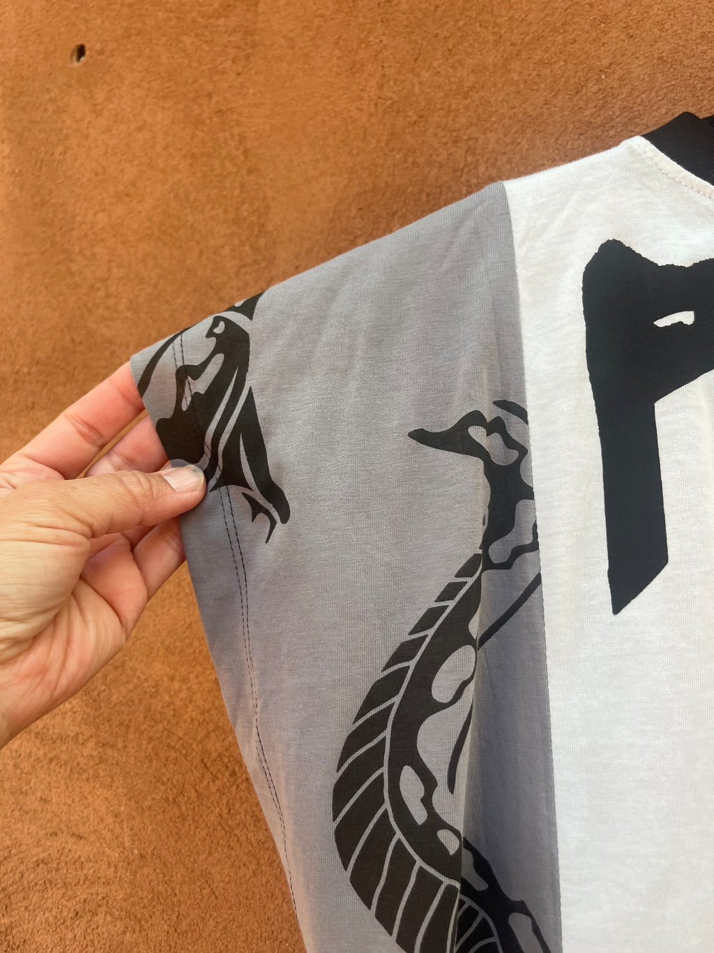 Screenprinted Box top ~ Med ~ Power to the Pipol ~ Knit