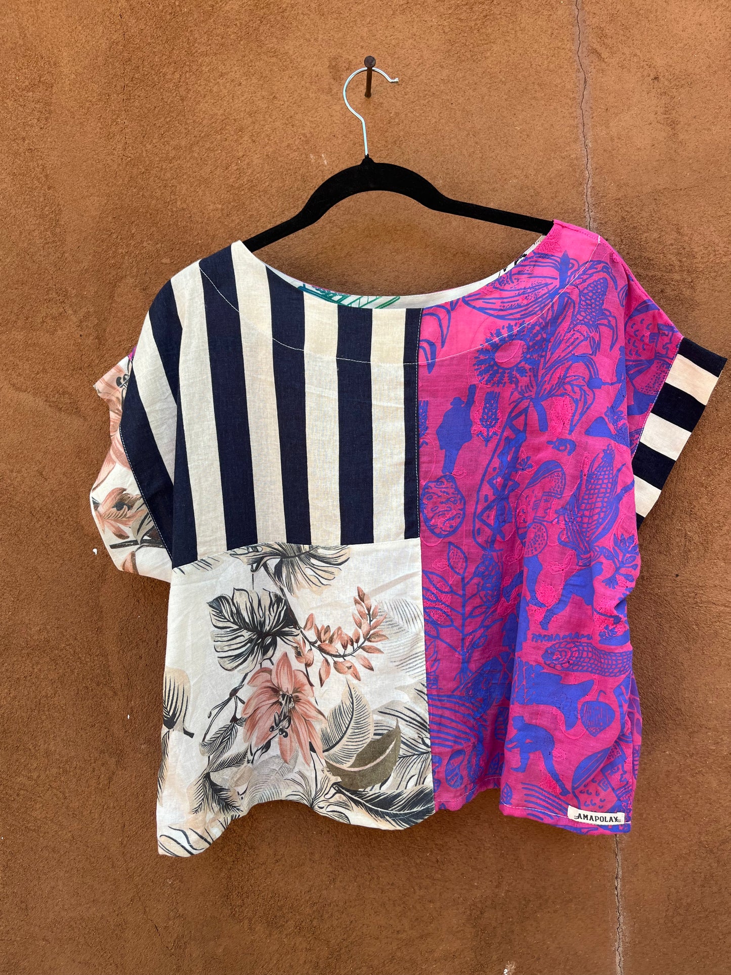Screenprinted Box top ~ Med ~ 100% cotton