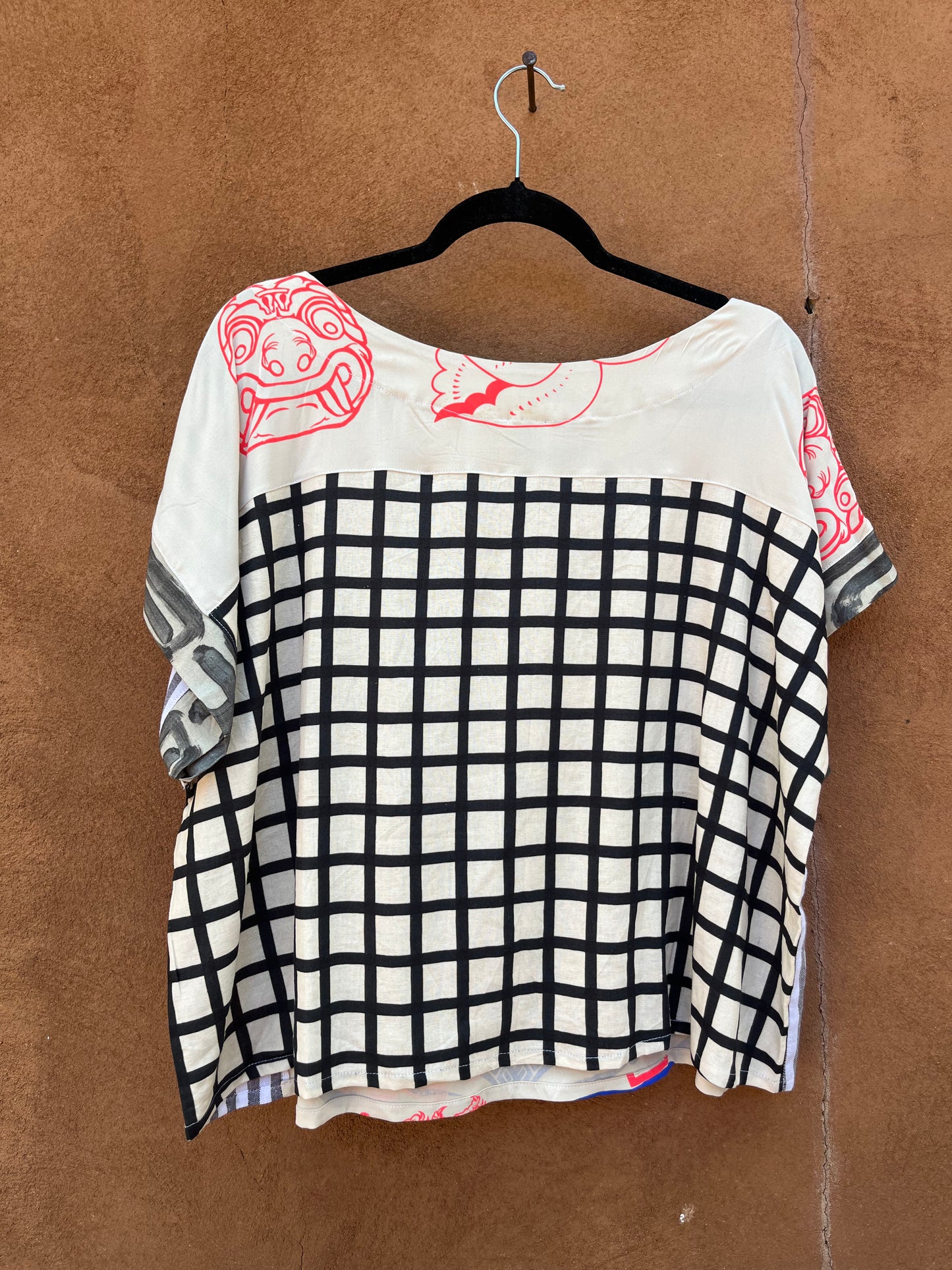 Screenprinted Box top ~ L ~ 100% Raw cotton blend