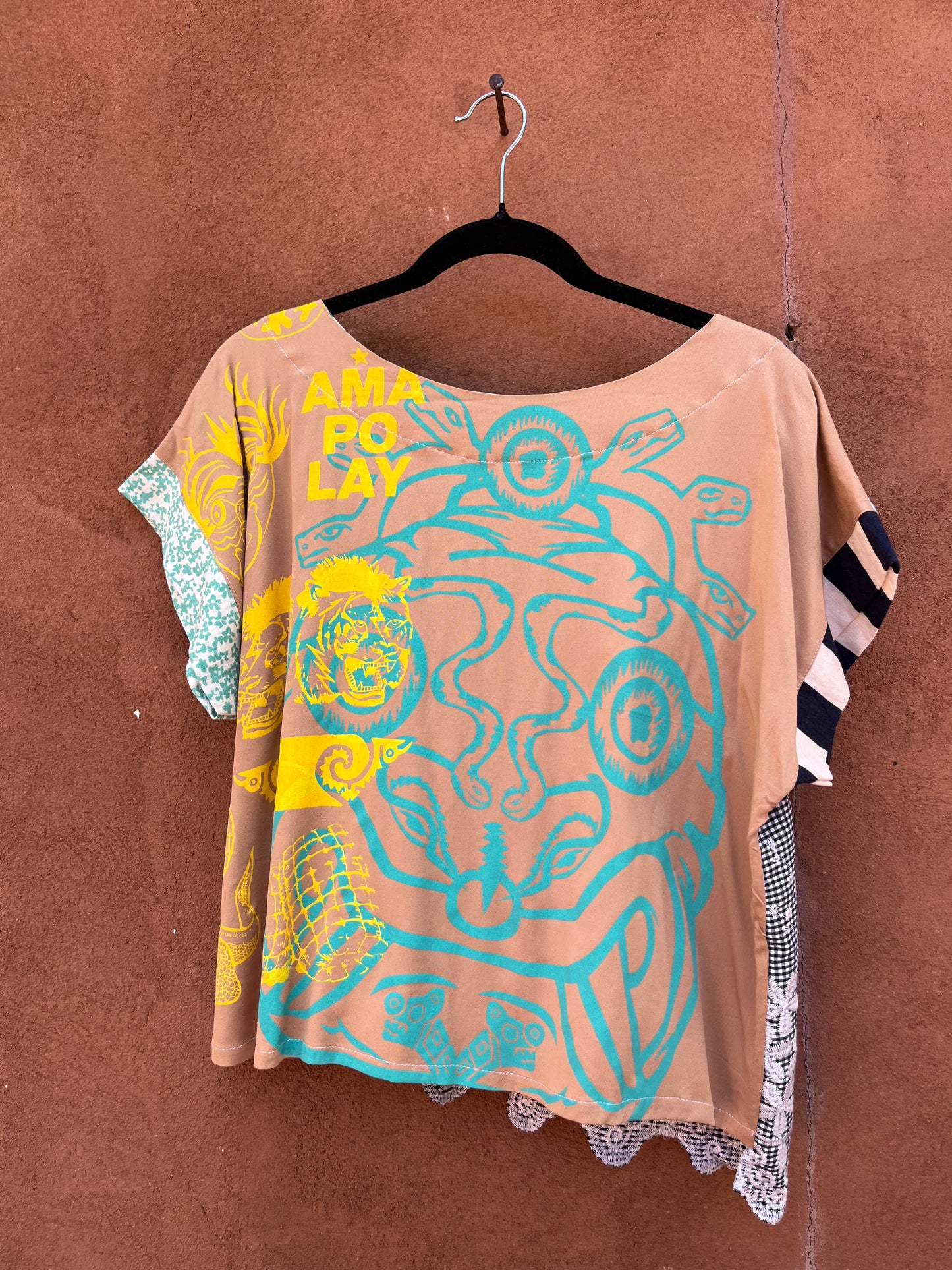 Screenprinted Box top ~ Med ~ 100% cotton