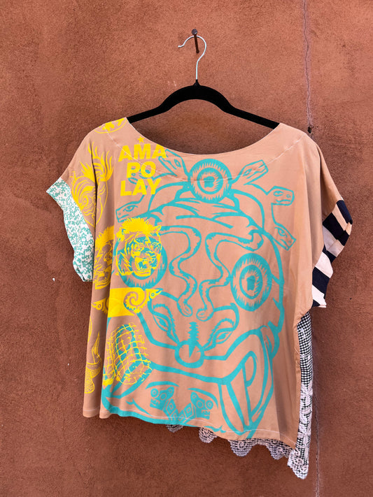 Screenprinted Box top ~ Med ~ 100% cotton
