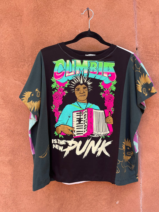Screenprinted Box top ~ L ~ 100% cotton knit blend