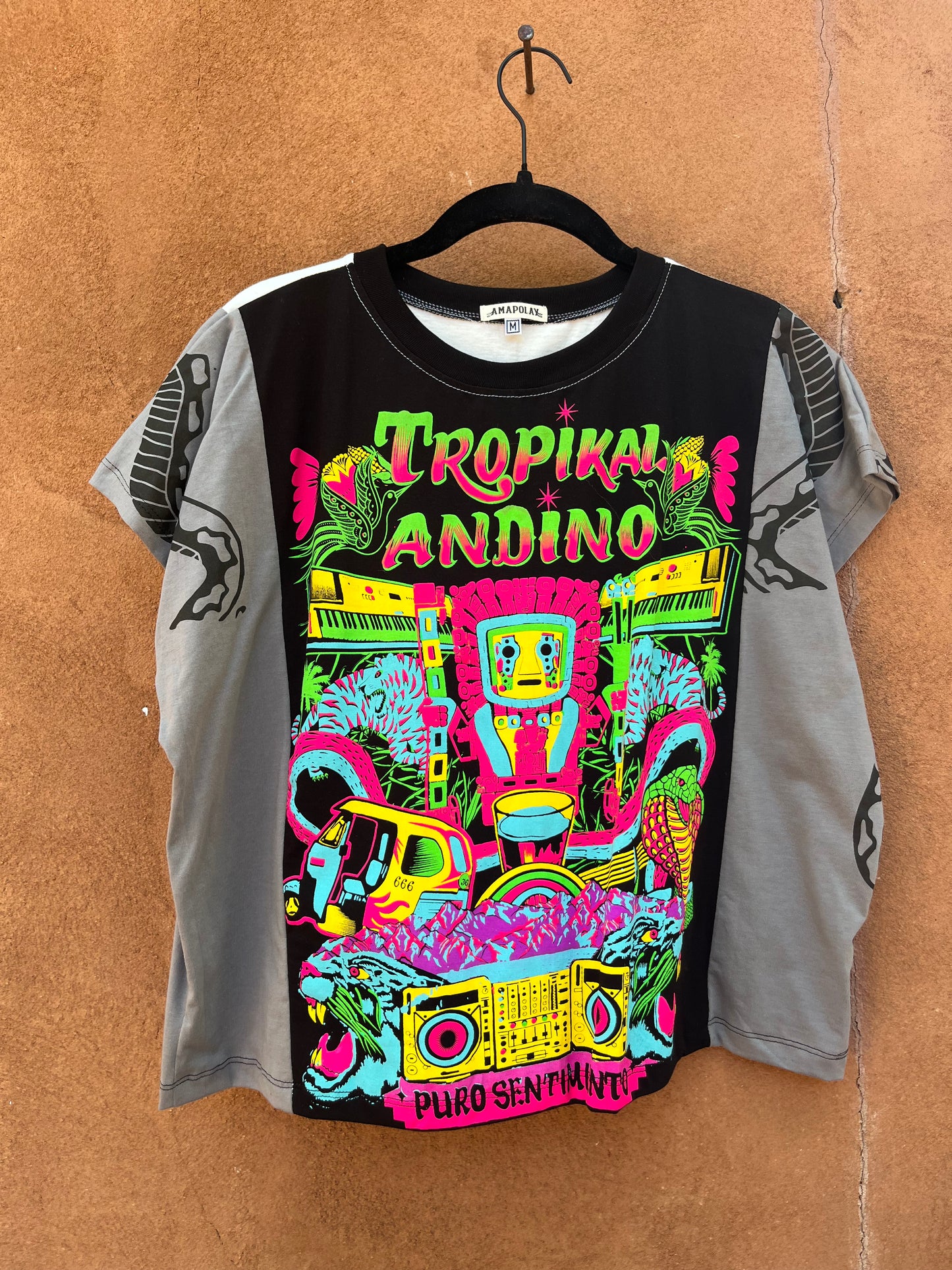 Screenprinted Box top ~ Med ~ Knit