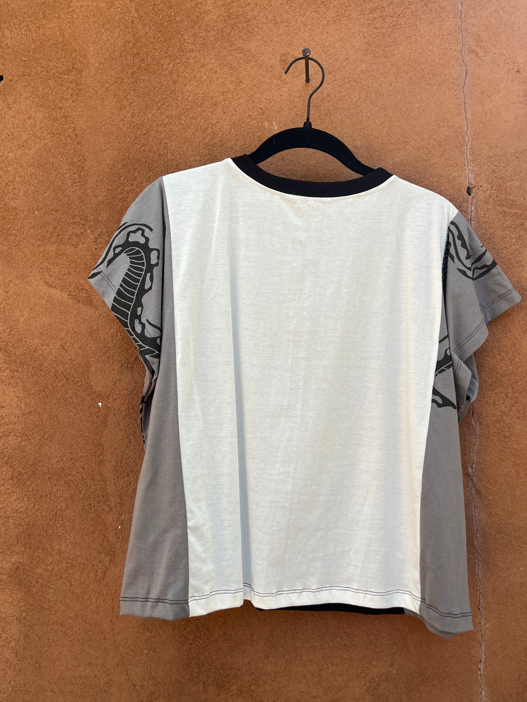 Screenprinted Box top ~ Med ~ Knit