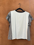 Screenprinted Box top ~ Med ~ Knit