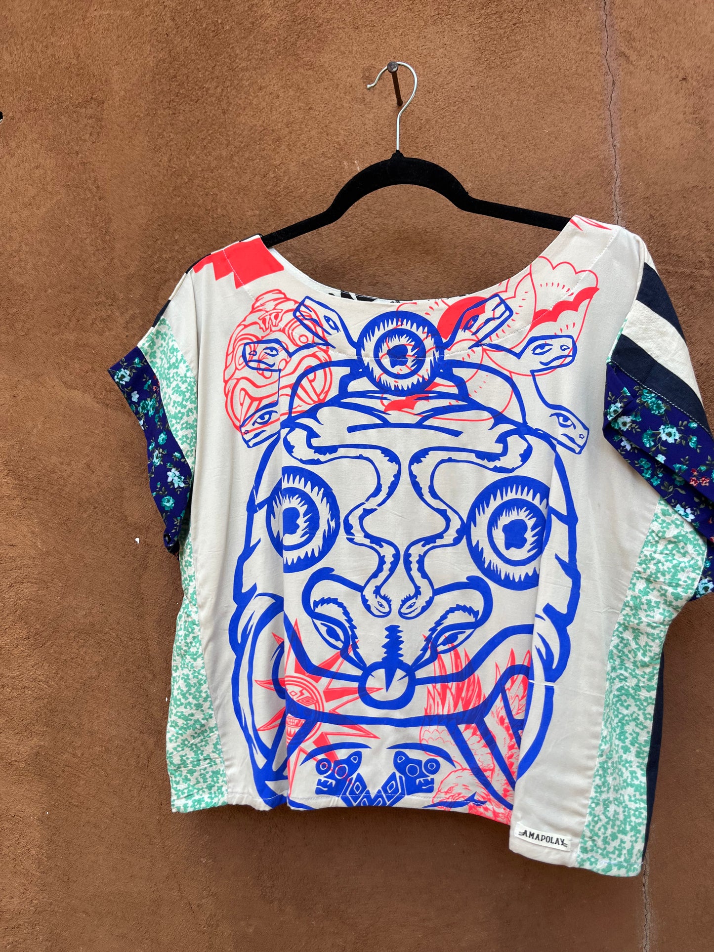 Screenprinted Box top ~ Med ~ 100% cotton