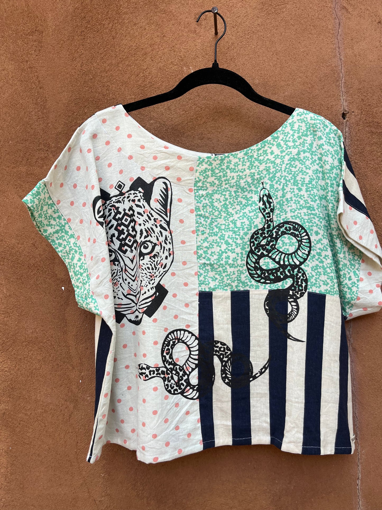 Screenprinted Box top ~ Med ~ 100% cotton