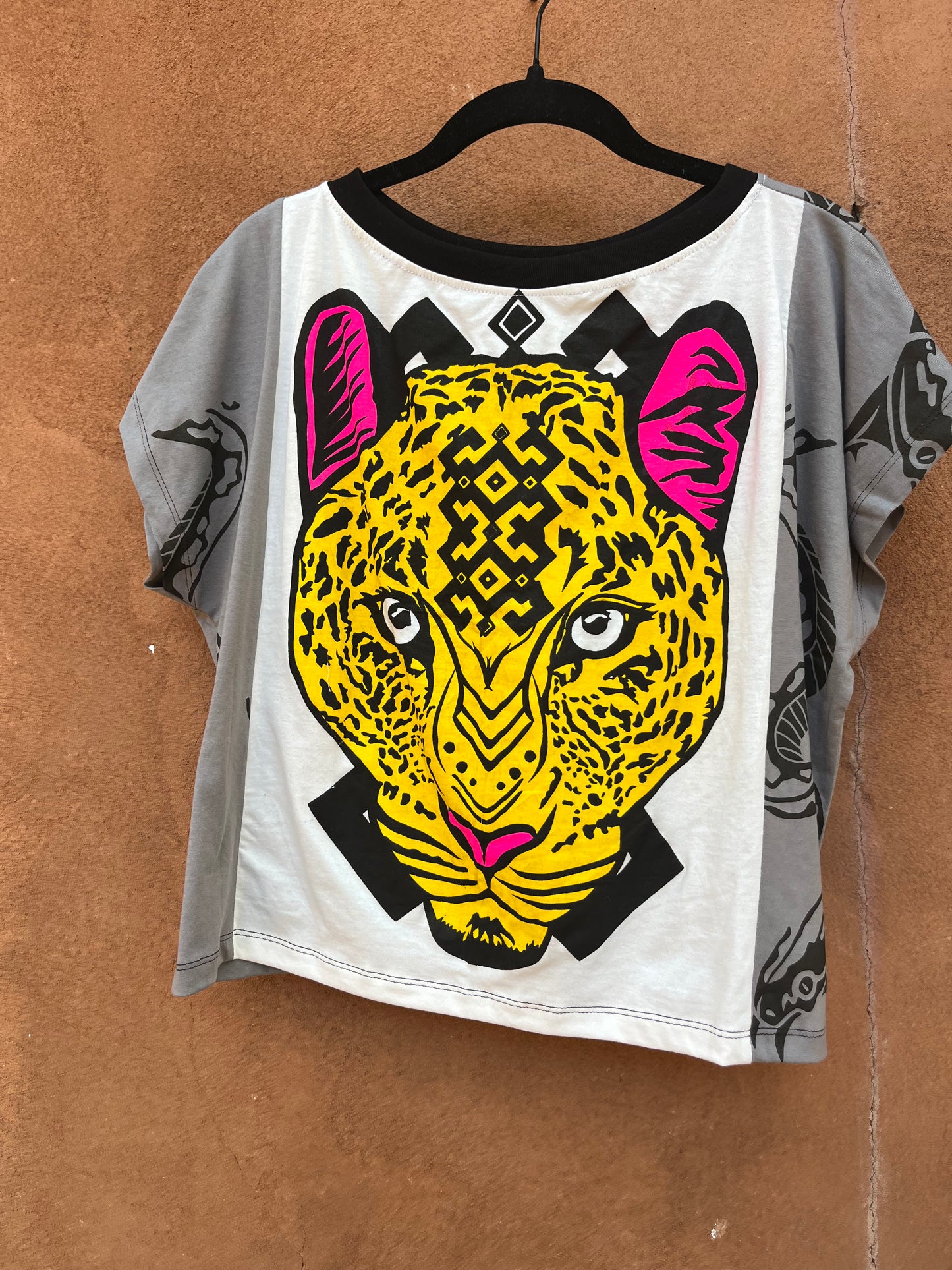 Screenprinted Box top ~ Med ~ Knit