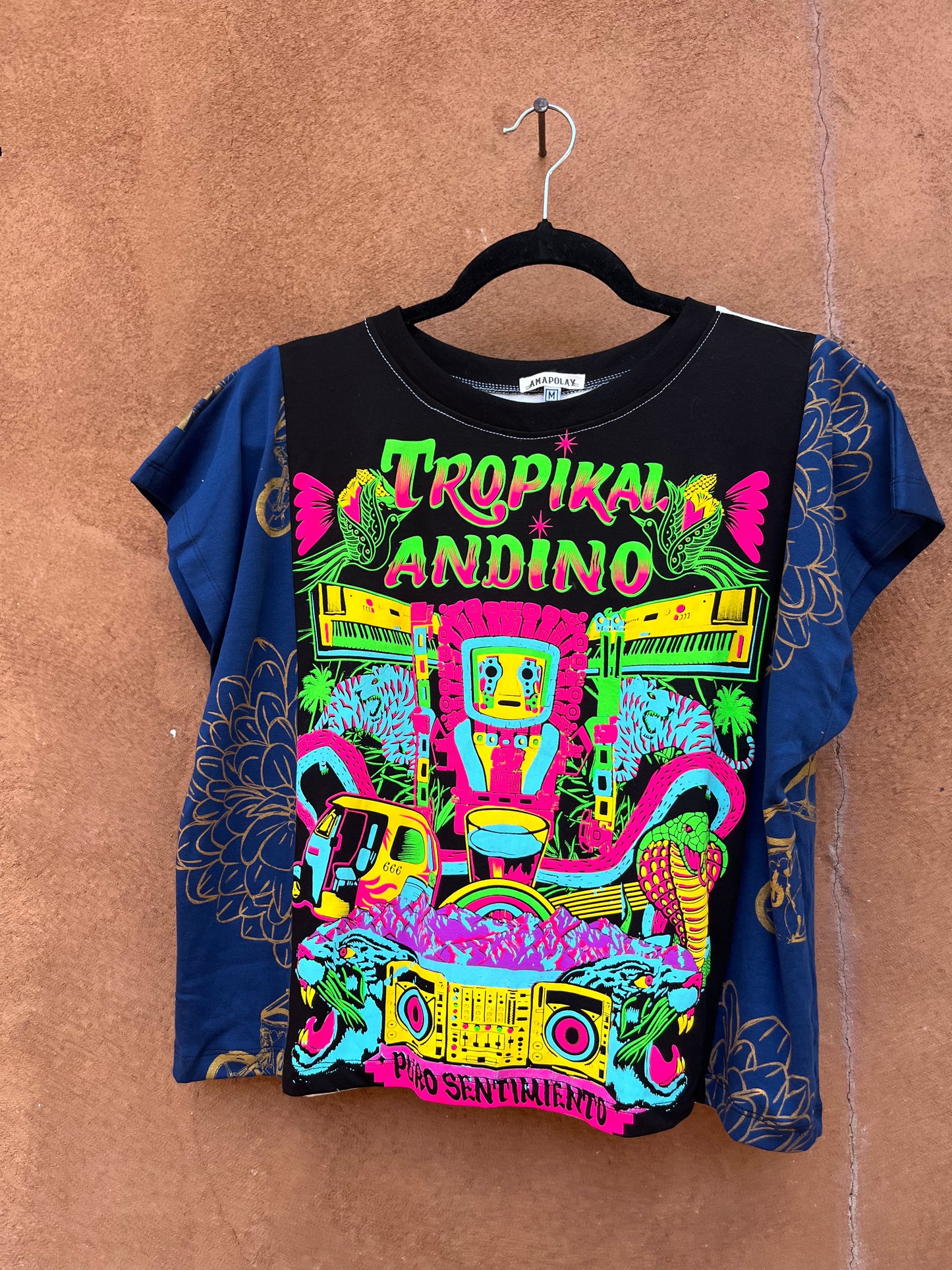Screenprinted Box top ~ Med ~ Knit