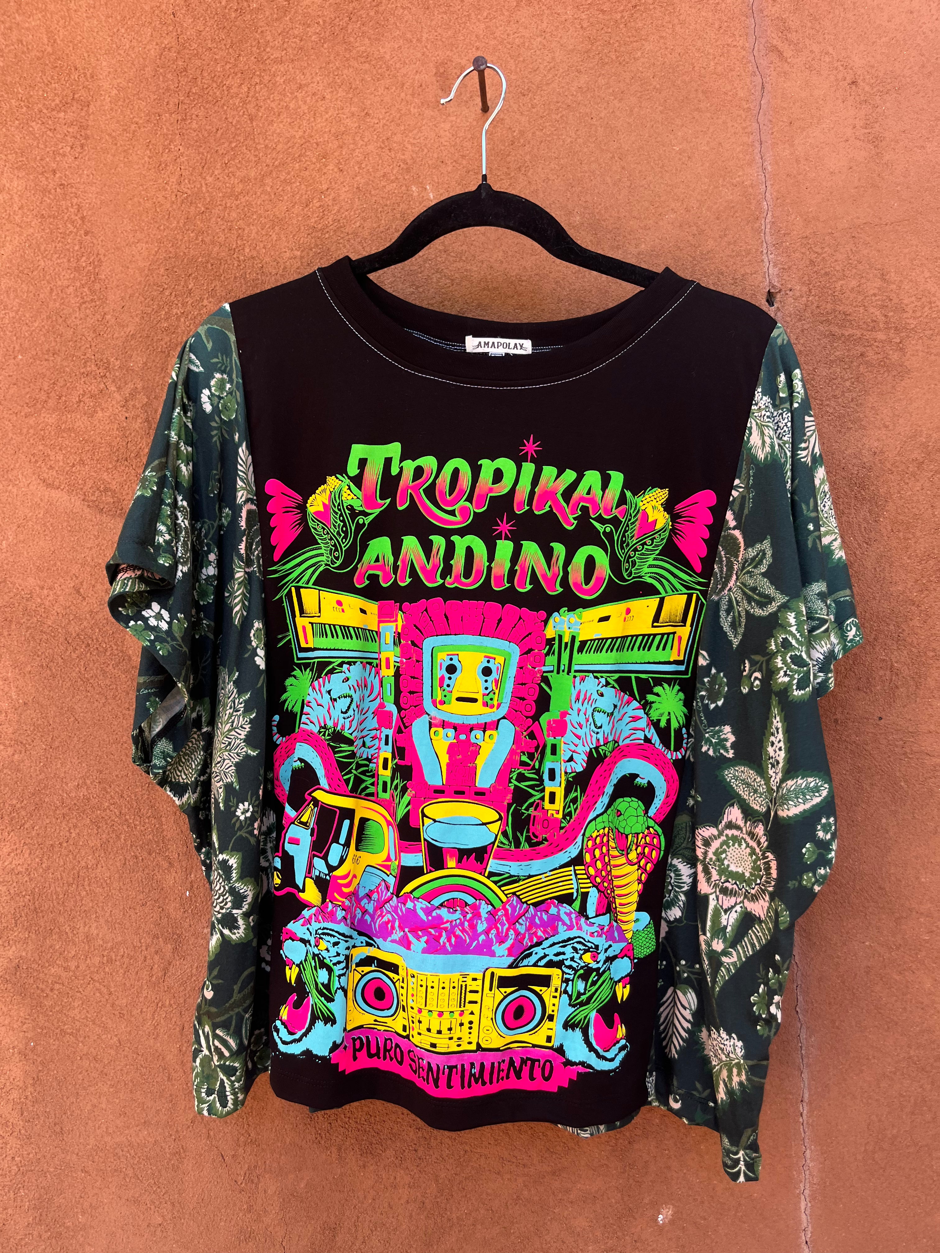 Screenprinted Box top ~ L ~ 100% cotton knit blend