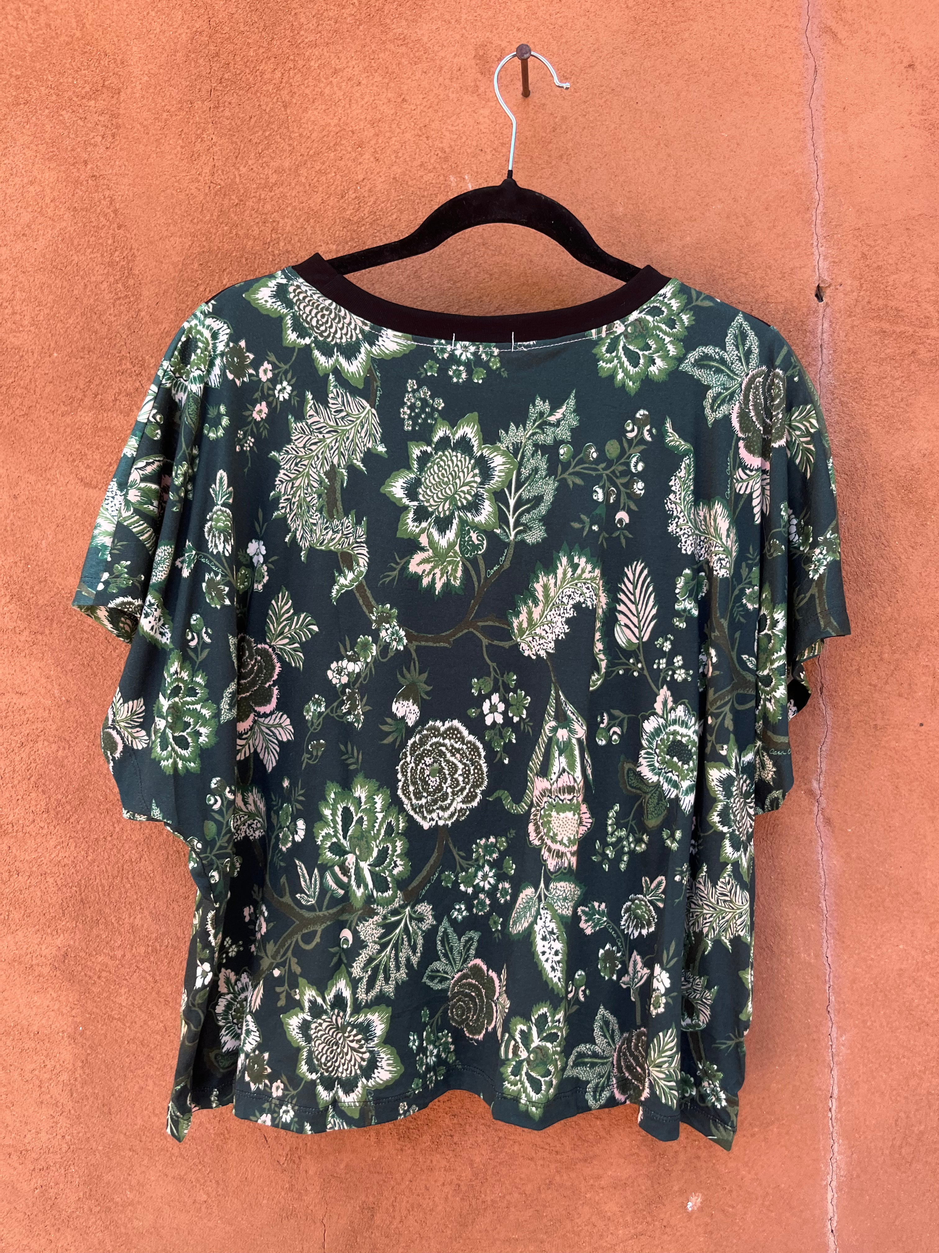 Screenprinted Box top ~ L ~ 100% cotton knit blend