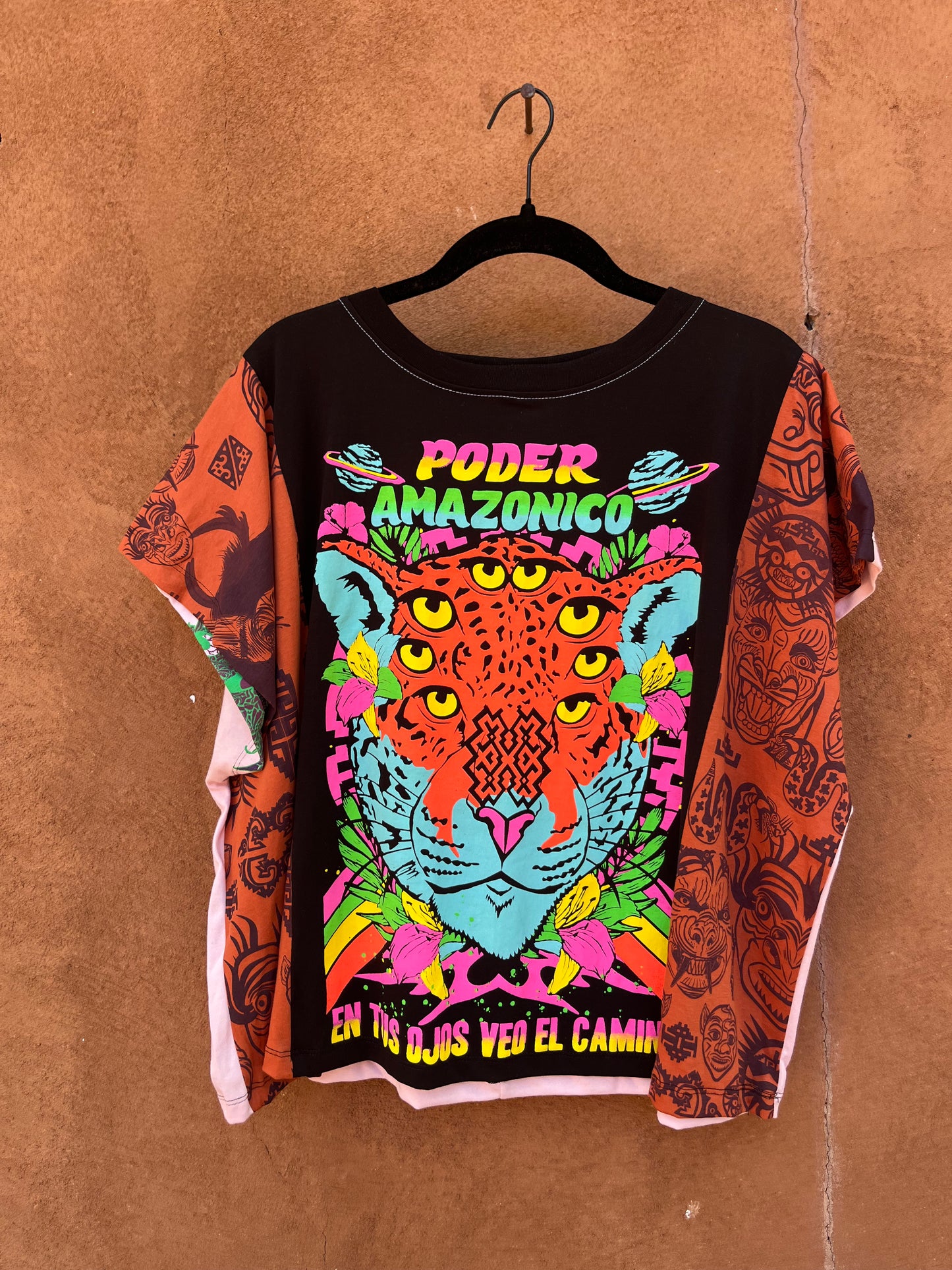Screenprinted Box top ~ L ~ 100% cotton knit blend