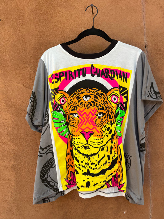 Screenprinted Box top ~ L ~ 100% Raw cotton blend