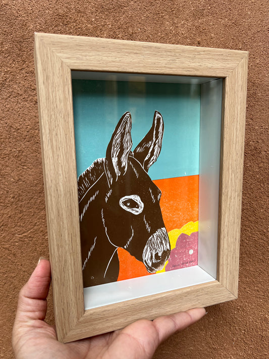 Shadow box ~ roadrunner ~ mule ~ blue and orange