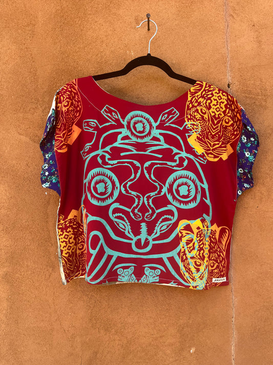 Screenprinted Box top ~ Med ~ 100% cotton