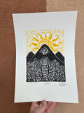 Inti - Linocut 13.25” x 9.5"