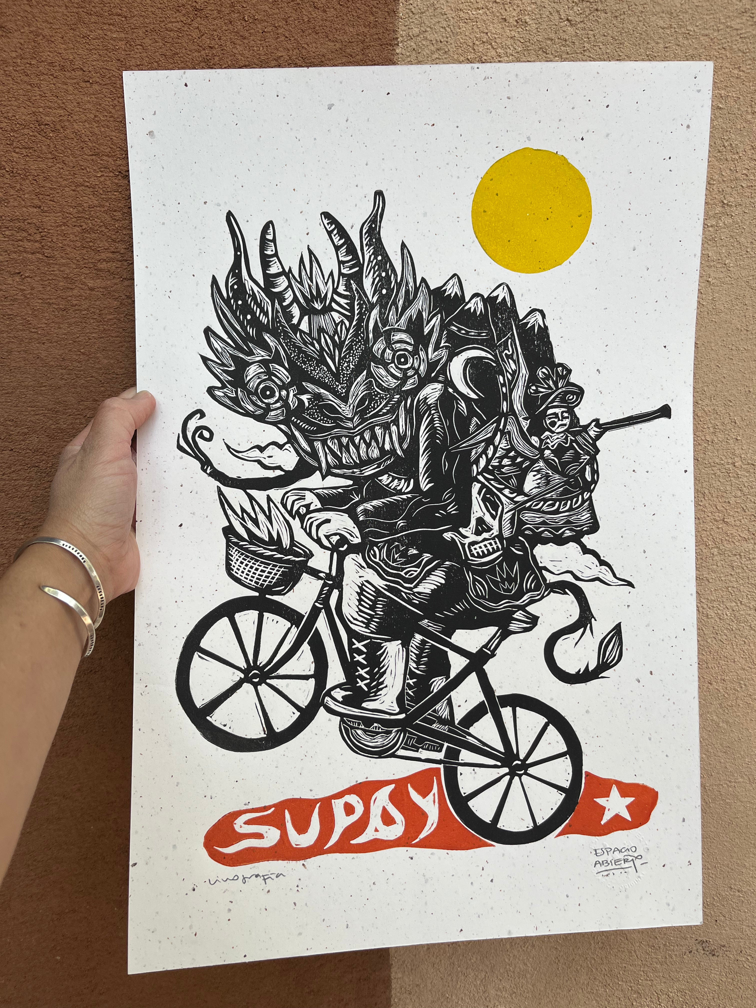 Supay - Linocut 17.5” x 13"