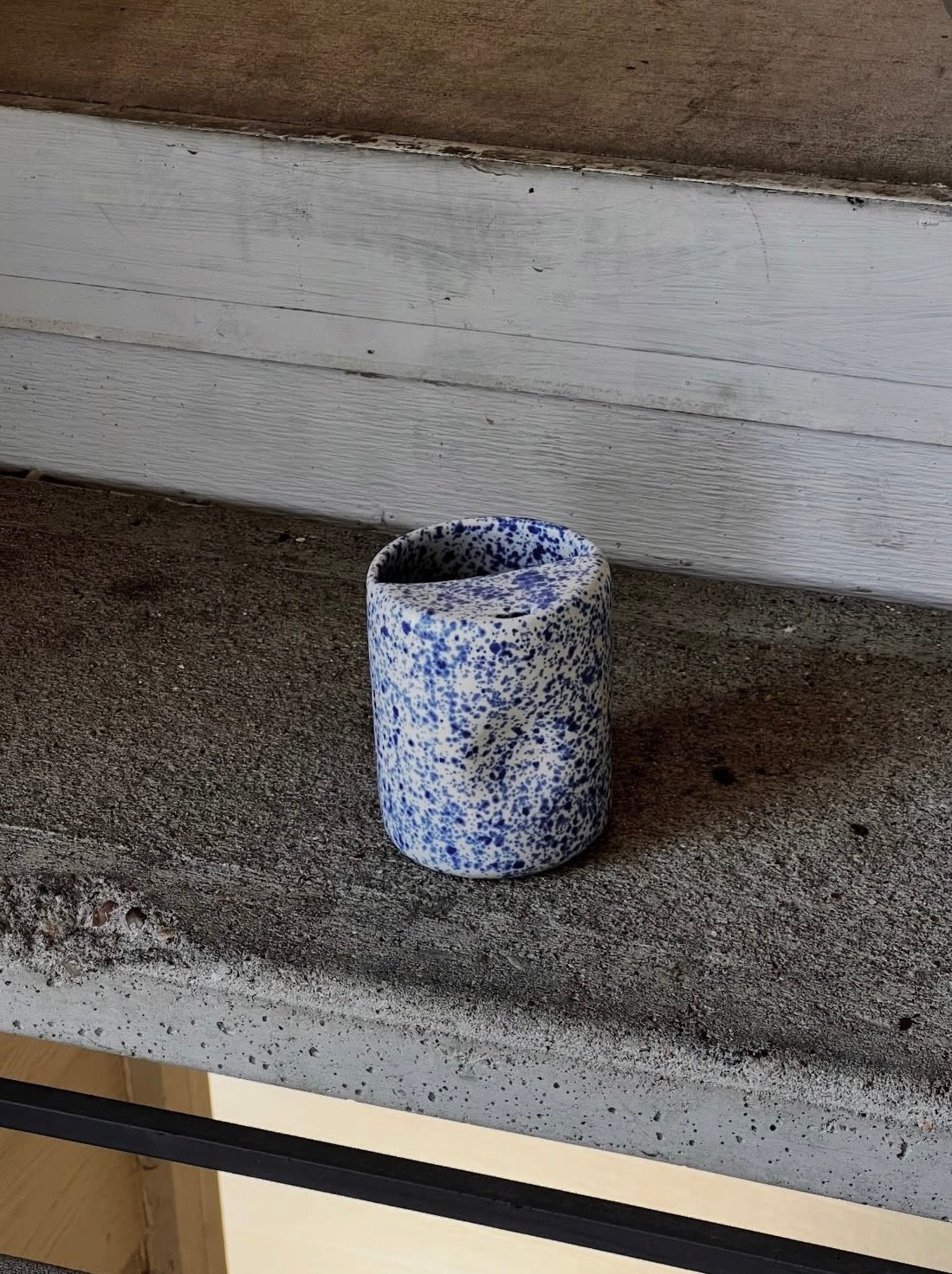 Blue Speckled - Travel Tumbler ~ Thumb print