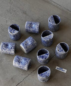 Blue Speckled - Travel Tumbler ~ Thumb print