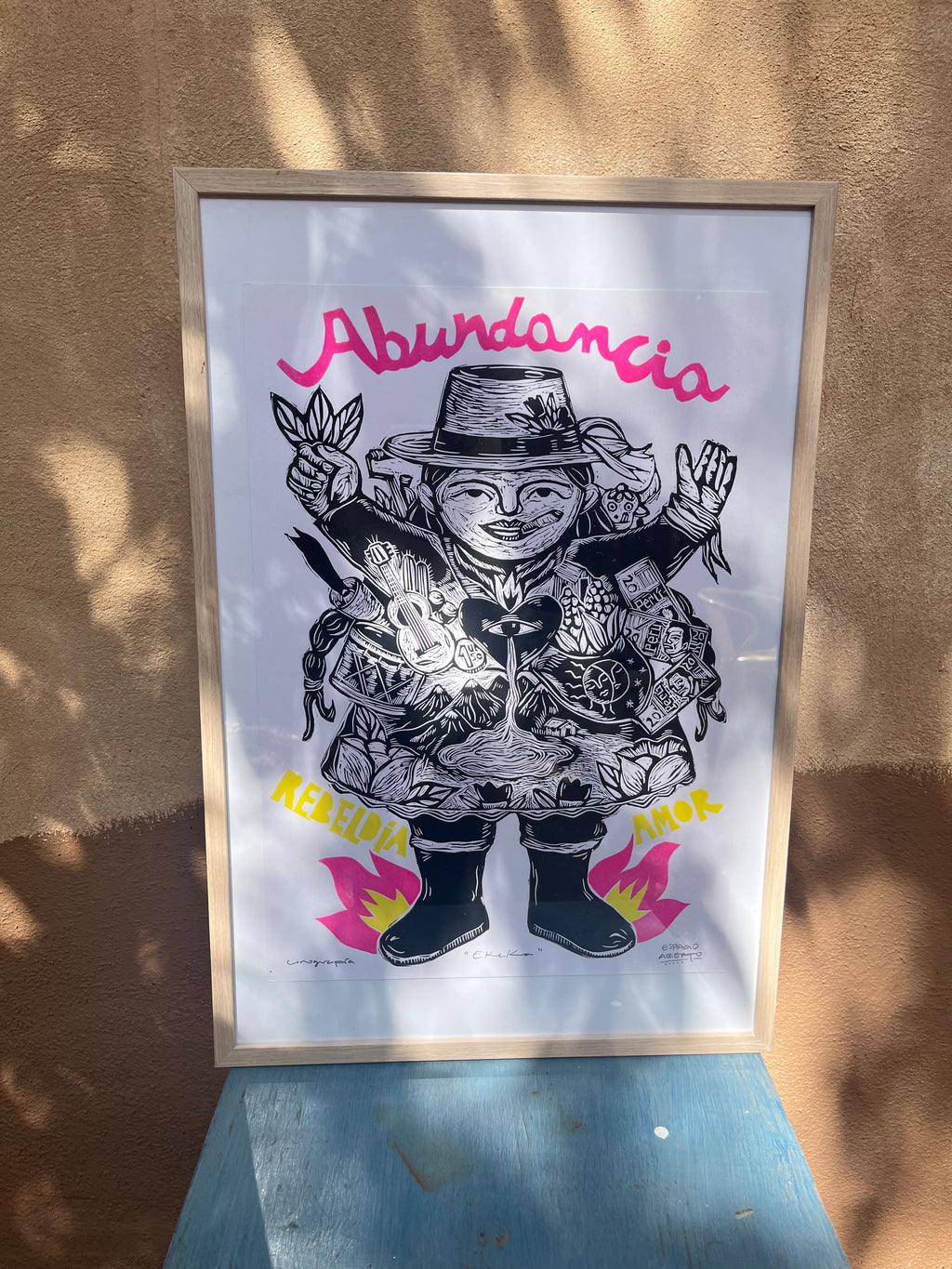 Abundancia - Ekeka - Lino Print