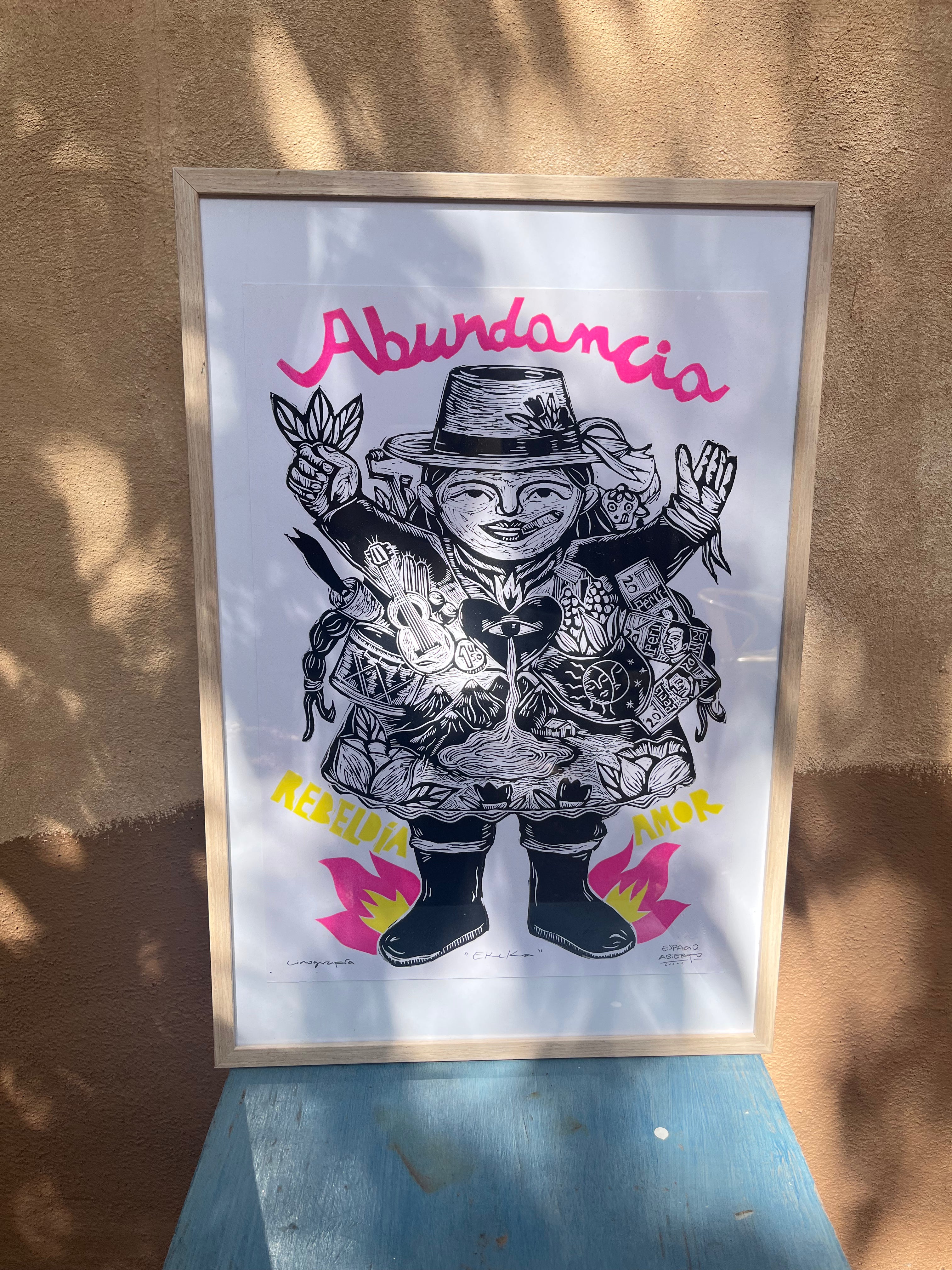 Abundancia - Ekeka - Lino Print