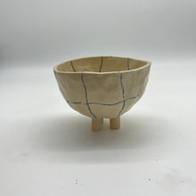 Load image into Gallery viewer, Pedestal Bowl ~ Crayon, speckled &amp; blue
