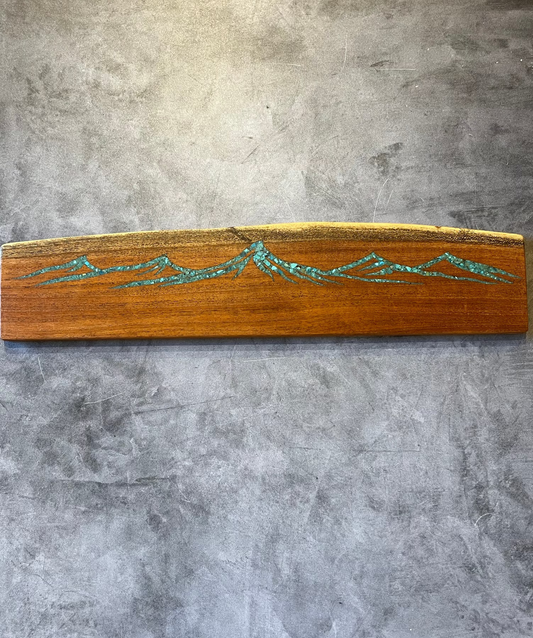 Magnetic Knife block ~ Kingman turquoise - Mountains design