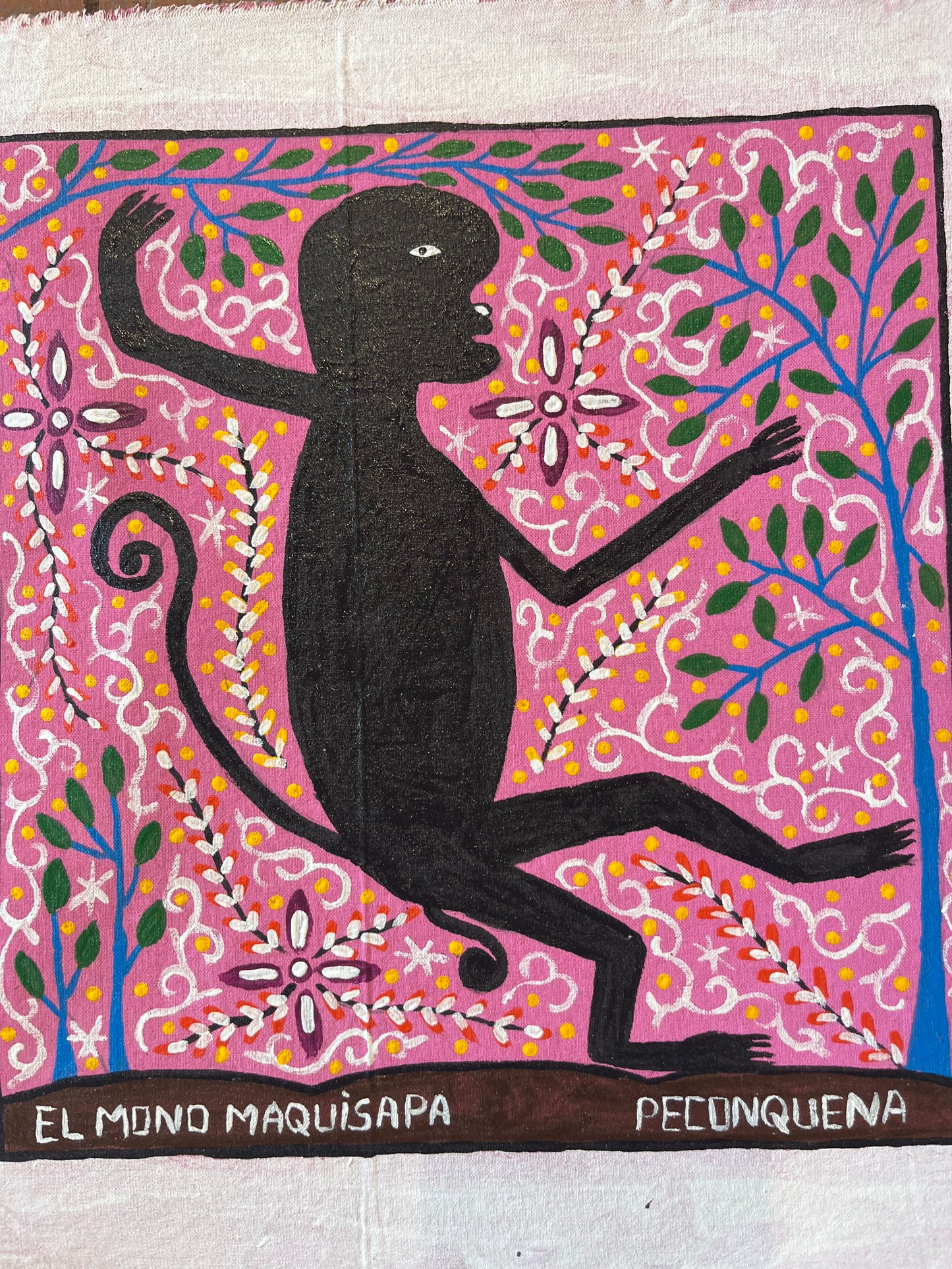 El mono Maquisapa~ acrylic on canvas